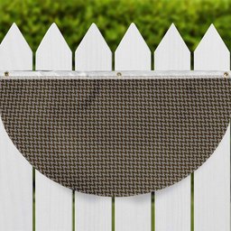 ScotsTee Shop Scottish Shepherd Brown & White Tartan Non-Pleated Fan Flag Bunting Banner
