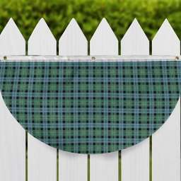 ScotsTee Shop Scottish Melville Modern Tartan Non-Pleated Fan Flag Bunting Banner