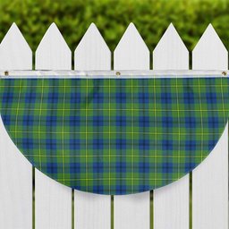 ScotsTee Shop Scottish Johnston Ancient Tartan Non-Pleated Fan Flag Bunting Banner