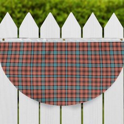 ScotsTee Shop Scottish Hamilton Red Modern Tartan Non-Pleated Fan Flag Bunting Banner