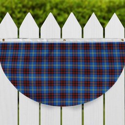 ScotsTee Shop Scottish Rutherford Modern Tartan Non-Pleated Fan Flag Bunting Banner