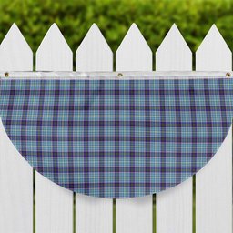 ScotsTee Shop Scottish Texas Bluebonnet Tartan Non-Pleated Fan Flag Bunting Banner