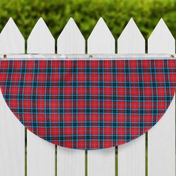 ScotsTee Shop Scottish McTavish Modern Tartan Non-Pleated Fan Flag Bunting Banner
