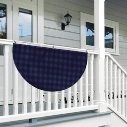 ScotsTee Shop Scottish MacKay Blue Modern Tartan Non-Pleated Fan Flag Bunting Banner