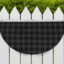 ScotsTee Shop Scottish Stewart Mourning 1880 Tartan Non-Pleated Fan Flag Bunting Banner