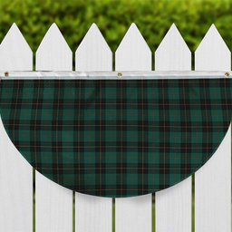 ScotsTee Shop Scottish MacArthur-Fox Hunting Modern Tartan Non-Pleated Fan Flag Bunting Banner