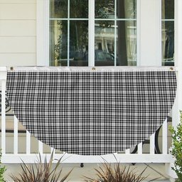 ScotsTee Shop Scottish Scott Black White Tartan Non-Pleated Fan Flag Bunting Banner