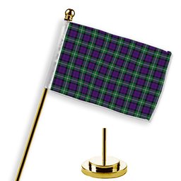 ScotsTee Shop Scottish Baillie Highland Society Ancient Tartan Plaid Desk Flag