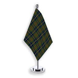 ScotsTee Shop Scottish Cameron of Lochiel Hunting Modern Tartan Plaid Desk Flag