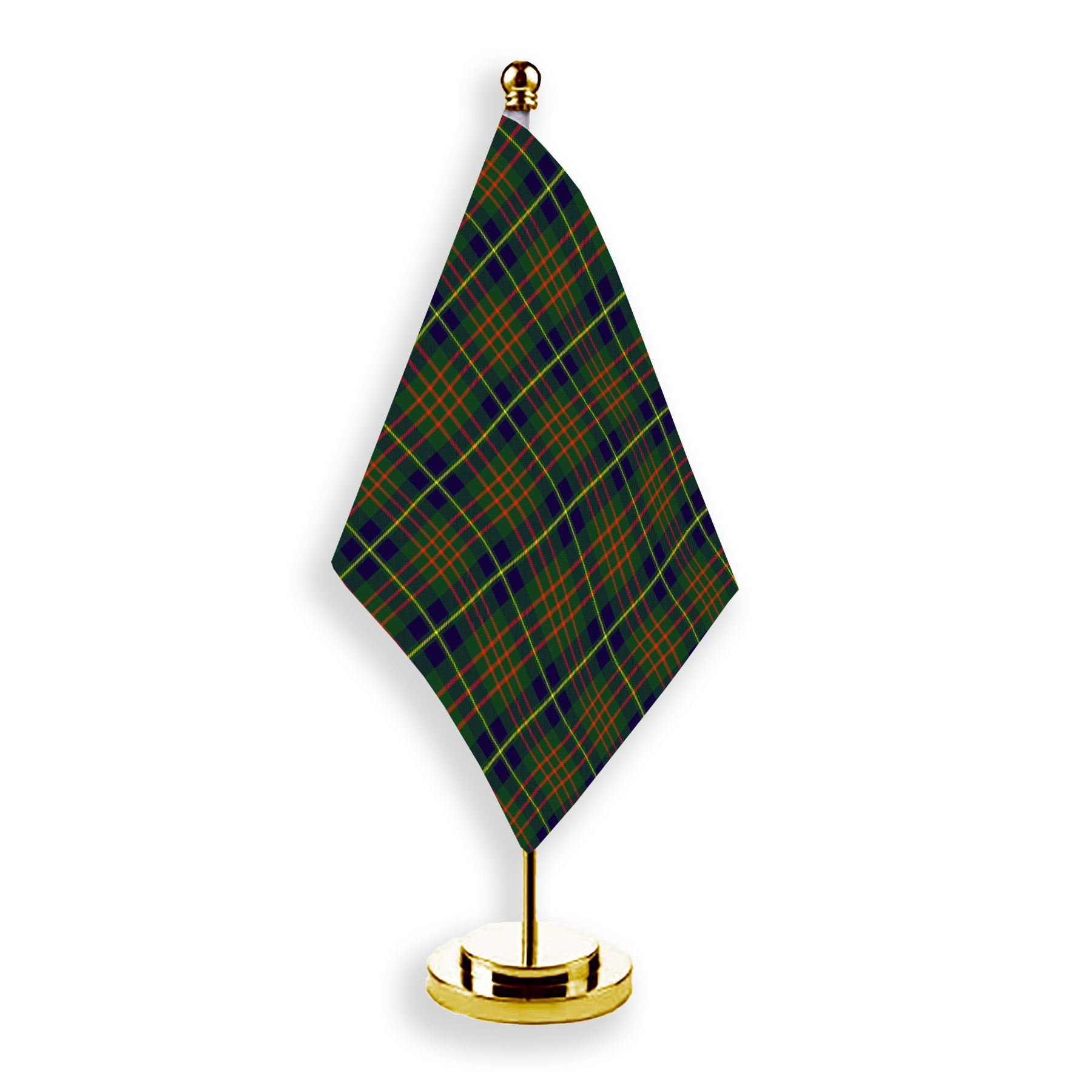 ScotsTee Shop Scottish Cameron of Lochiel Hunting Modern Tartan Plaid Desk Flag
