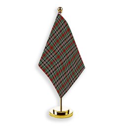 ScotsTee Shop Scottish Bruce of Kinnaird Tartan Plaid Desk Flag