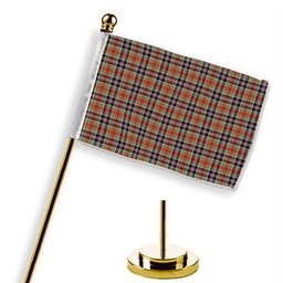 ScotsTee Shop Scottish Bruce of Kinnaird Ancient Tartan Plaid Desk Flag