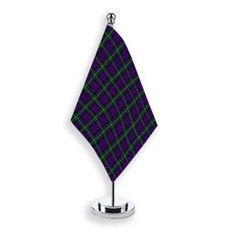 ScotsTee Shop Scottish Baillie Highland Society Tartan Plaid Desk Flag
