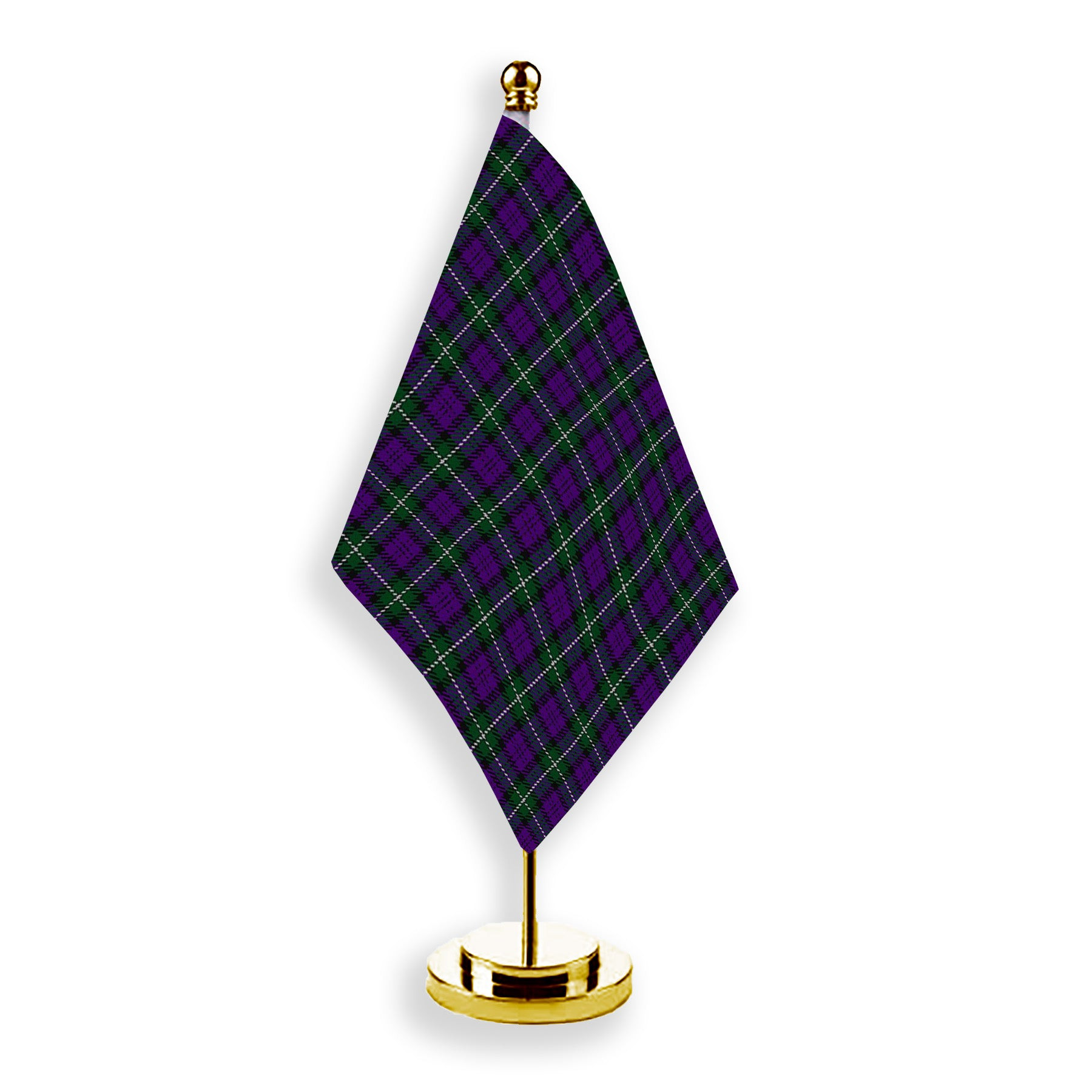 ScotsTee Shop Scottish Baillie Highland Society Tartan Plaid Desk Flag