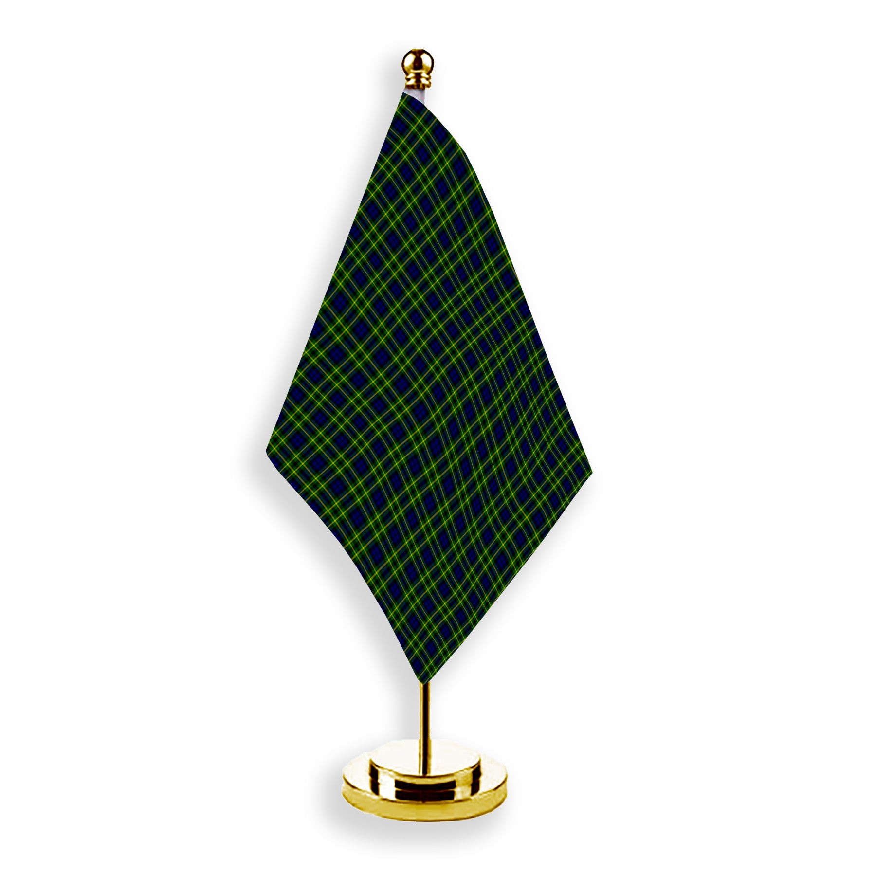 ScotsTee Shop Scottish Campbell of Breadalbane Modern Tartan Plaid Desk Flag