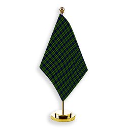 ScotsTee Shop Scottish Campbell of Breadalbane Modern Tartan Plaid Desk Flag