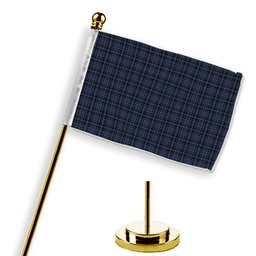 ScotsTee Shop Scottish Clark (Clergy) Modern Clan Tartan Plaid Desk Flag
