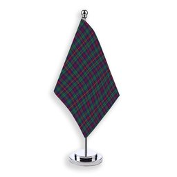 ScotsTee Shop Scottish Cairns of Finavon Modern Tartan Plaid Desk Flag