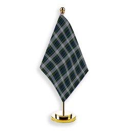 ScotsTee Shop Scottish Campbell of Lochnell Dress Tartan Plaid Desk Flag