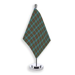 ScotsTee Shop Scottish Currie of Arran Modern Clan Tartan Plaid Desk Flag