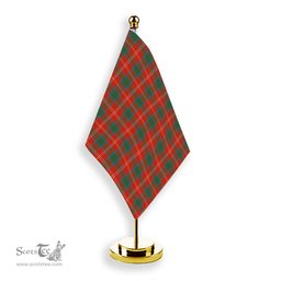 ScotsTee Shop Scottish Chisholm of Strathglass Ancient Tartan Plaid Desk Flag