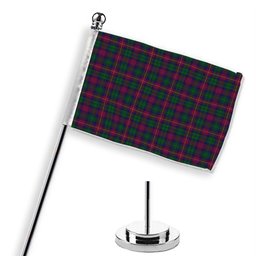 ScotsTee Shop Scottish Cairns of Finavon Tartan Plaid Desk Flag
