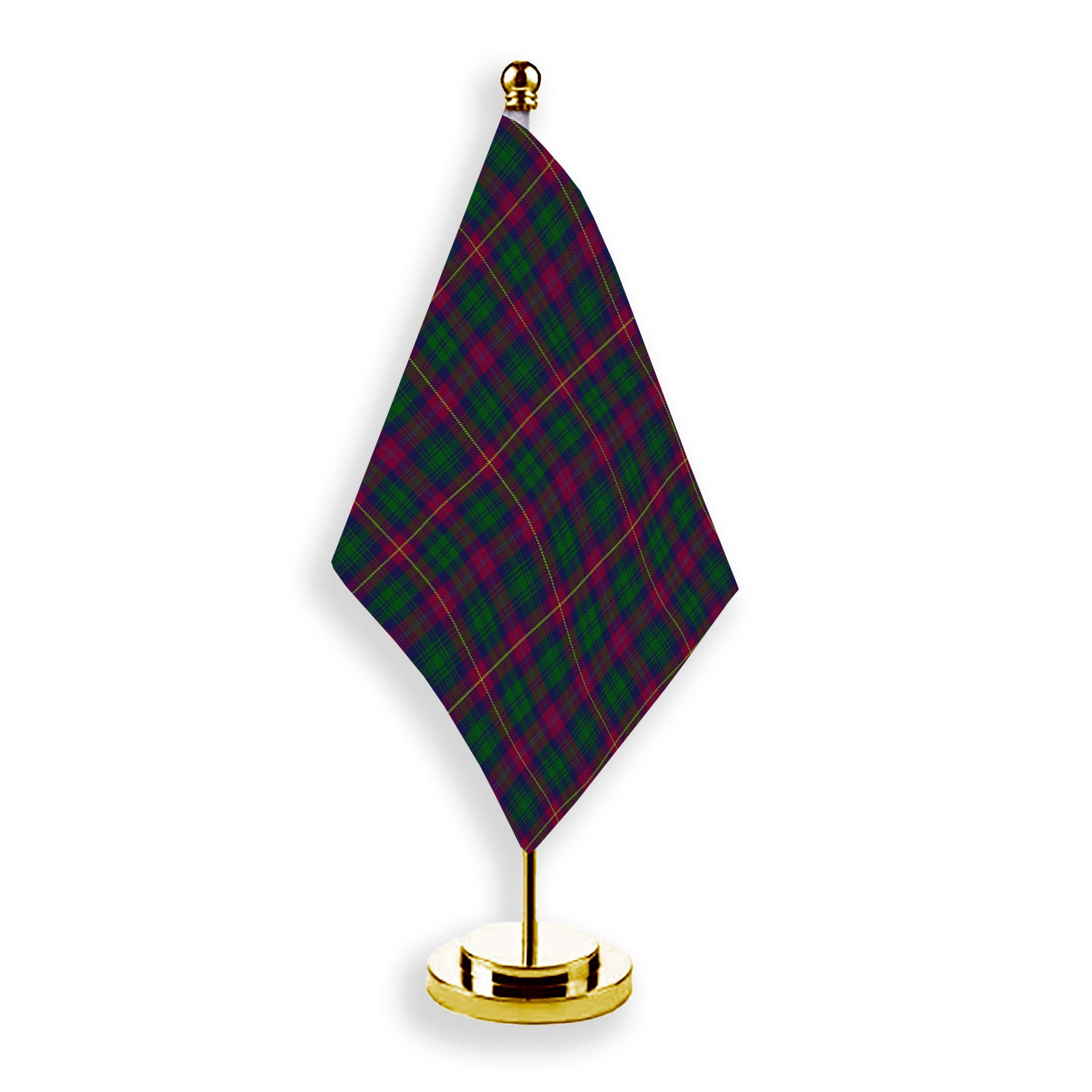 ScotsTee Shop Scottish Cairns of Finavon Tartan Plaid Desk Flag