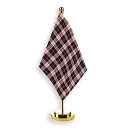 ScotsTee Shop Scottish Cameron of Erracht Dress Modern Tartan Plaid Desk Flag