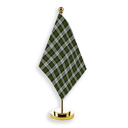 ScotsTee Shop Scottish Gillies Dress Green Tartan Plaid Desk Flag