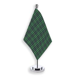 ScotsTee Shop Scottish Donald Lord of the Isles Hunting Modern Tartan Plaid Desk Flag
