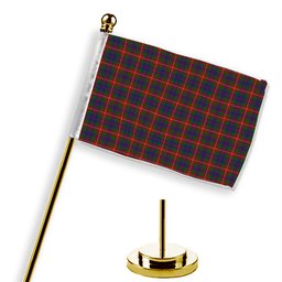 ScotsTee Shop Scottish Fraser of Lovat Tartan Plaid Desk Flag