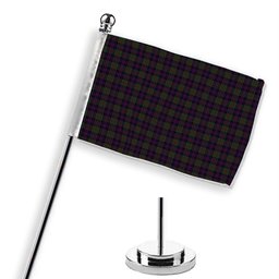 ScotsTee Shop Scottish Donald of Clan Ranald Tartan Plaid Desk Flag