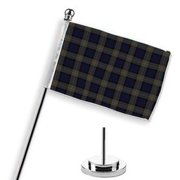 ScotsTee Shop Scottish Fletcher of Dunans Modern Tartan Plaid Desk Flag