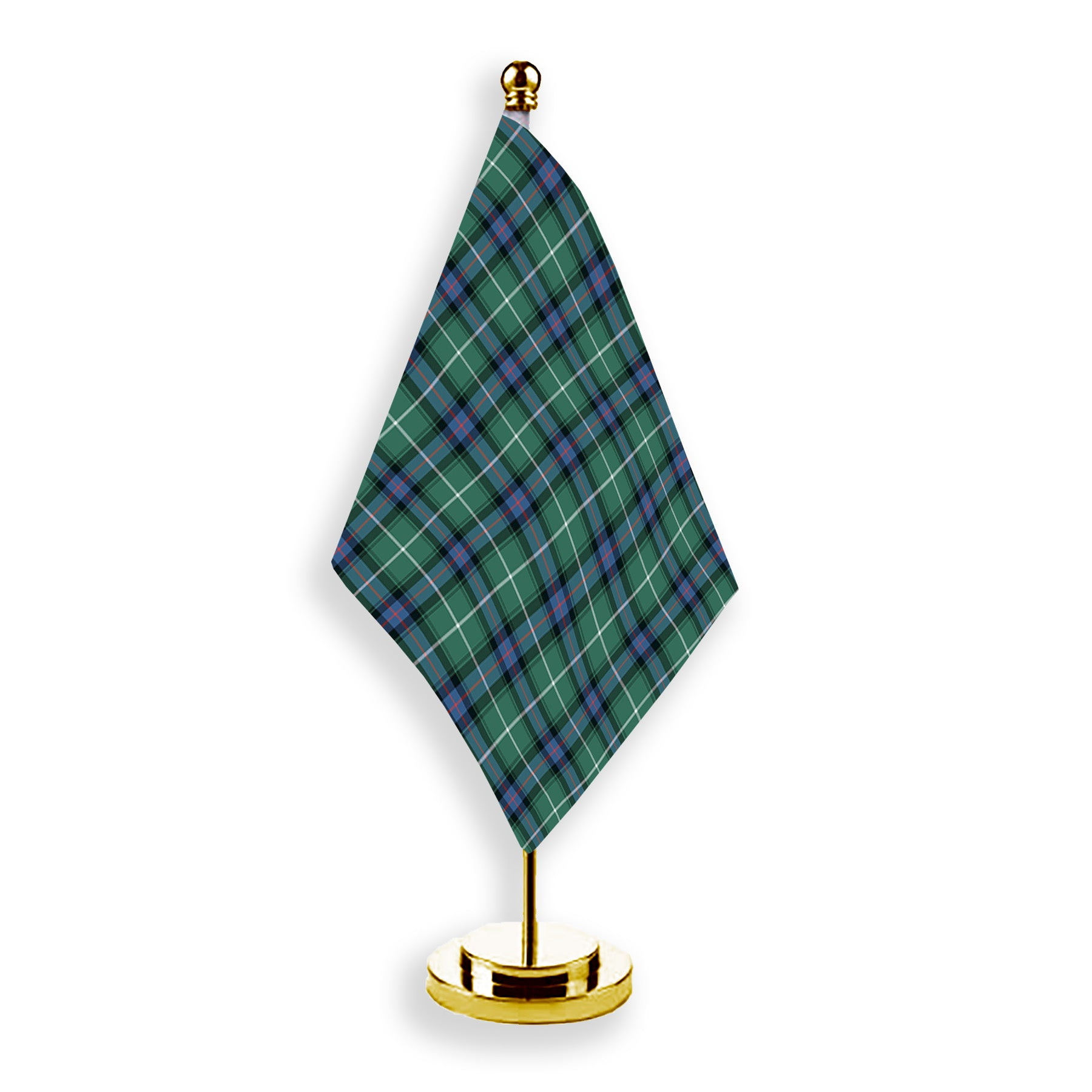 ScotsTee Shop Scottish Donald of the Isles Hunting Ancient Tartan Plaid Desk Flag