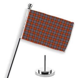 ScotsTee Shop Scottish Dalrymple of Castleton Ancient Tartan Plaid Desk Flag