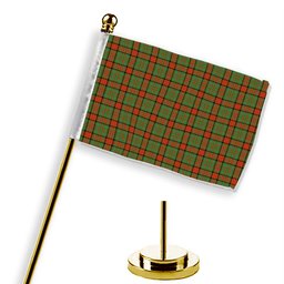 ScotsTee Shop Scottish Dalrymple of Castleton #2 Ancient Tartan Plaid Desk Flag
