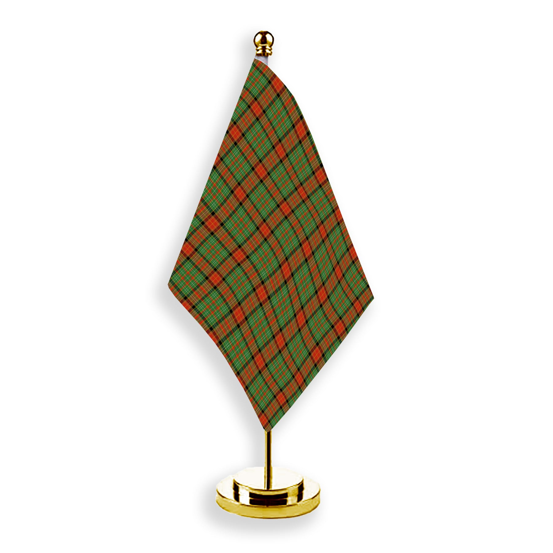 ScotsTee Shop Scottish Dalrymple of Castleton #2 Ancient Tartan Plaid Desk Flag