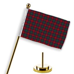 ScotsTee Shop Scottish Fraser of Struy Tartan Plaid Desk Flag