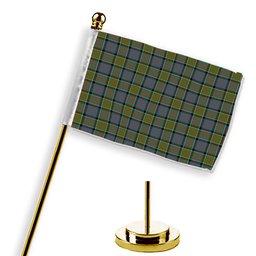 ScotsTee Shop Scottish Donald of Clan Ranald Ancient Tartan Plaid Desk Flag
