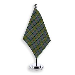 ScotsTee Shop Scottish Donald of Clan Ranald Ancient Tartan Plaid Desk Flag