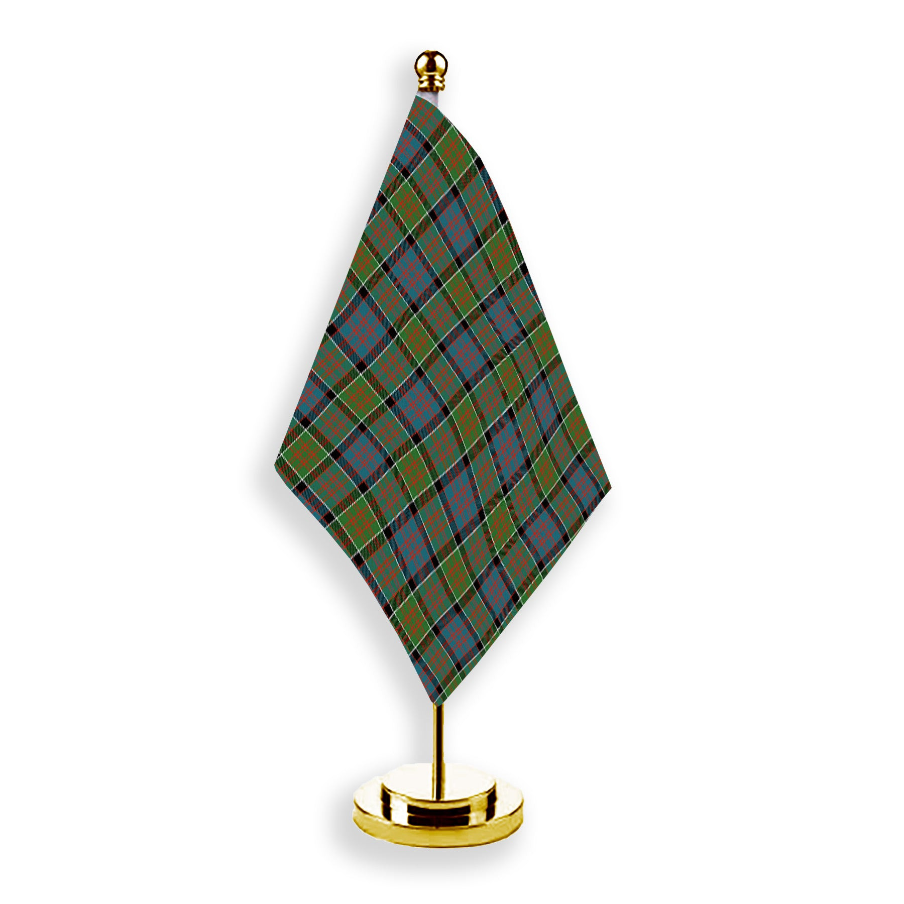 ScotsTee Shop Scottish Donald of Clan Ranald Ancient Tartan Plaid Desk Flag