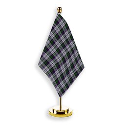 ScotsTee Shop Scottish Malcolm Dress Lochcarron 2005 Tartan Plaid Desk Flag