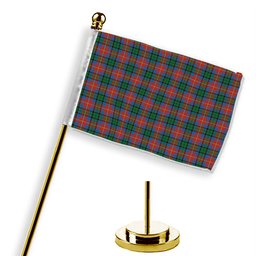 ScotsTee Shop Scottish Rattray of Lude Ancient Tartan Plaid Desk Flag