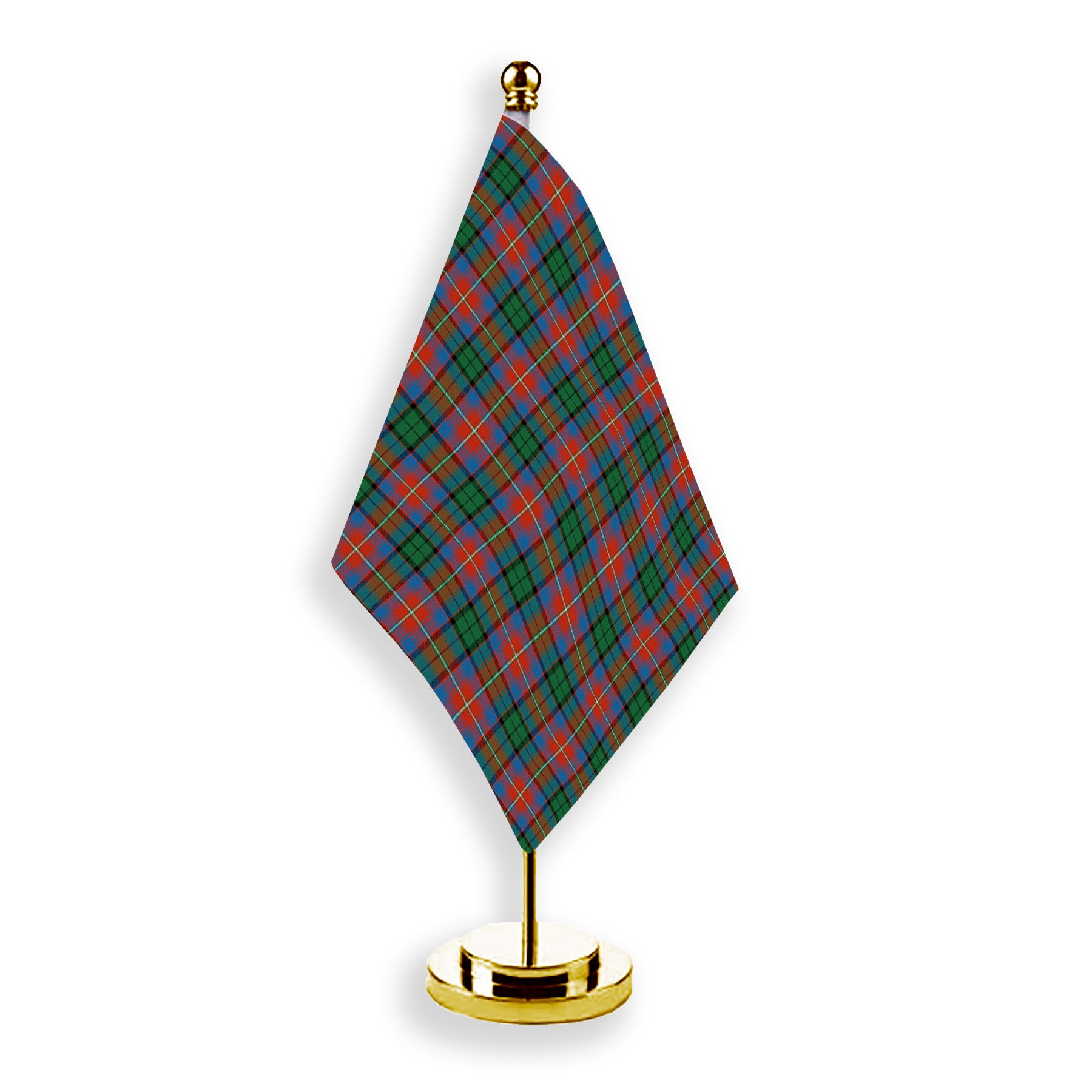 ScotsTee Shop Scottish Rattray of Lude Ancient Tartan Plaid Desk Flag