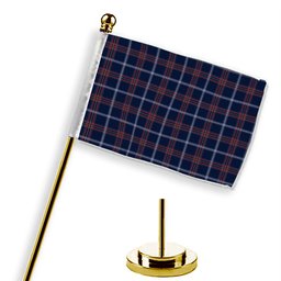 ScotsTee Shop Scottish Jewish Modern Clans Tartan Plaid Desk Flag