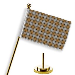 ScotsTee Shop Scottish MacKellar Dress Reproduction colours Tartan Plaid Desk Flag