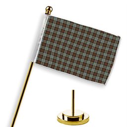 ScotsTee Shop Scottish McLeod of Harris Weathered Tartan Plaid Desk Flag