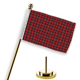 ScotsTee Shop Scottish Robertson White line New Modern Tartan Plaid Desk Flag