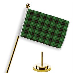 ScotsTee Shop Scottish MacAulay of Lewis Ancient Tartan Plaid Desk Flag