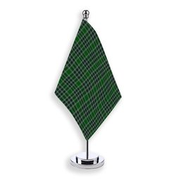 ScotsTee Shop Scottish McDonald Lord of the Isles Hunting Tartan Plaid Desk Flag